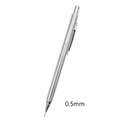 Stainless Steel Shinny Surface Mechanical Pencil 0.5 mm Pencil Lead