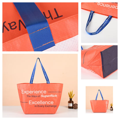 Custom Printed Laminated Heathered Shopping Tote Bag