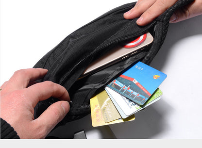 Outdoor Sports Water Resistant Nylon Fanny Pack For Running Hiking Cycling