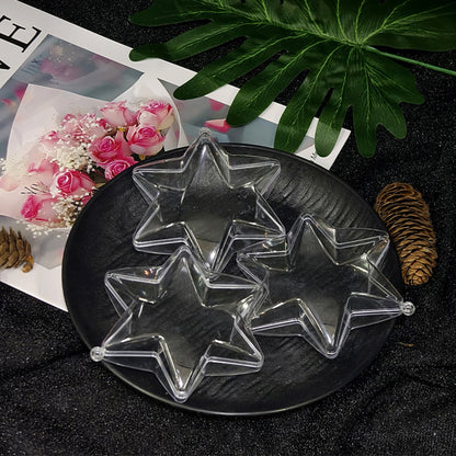 Hexagon Shaped Acrylic Fillable Ornaments DIY Christmas Ball
