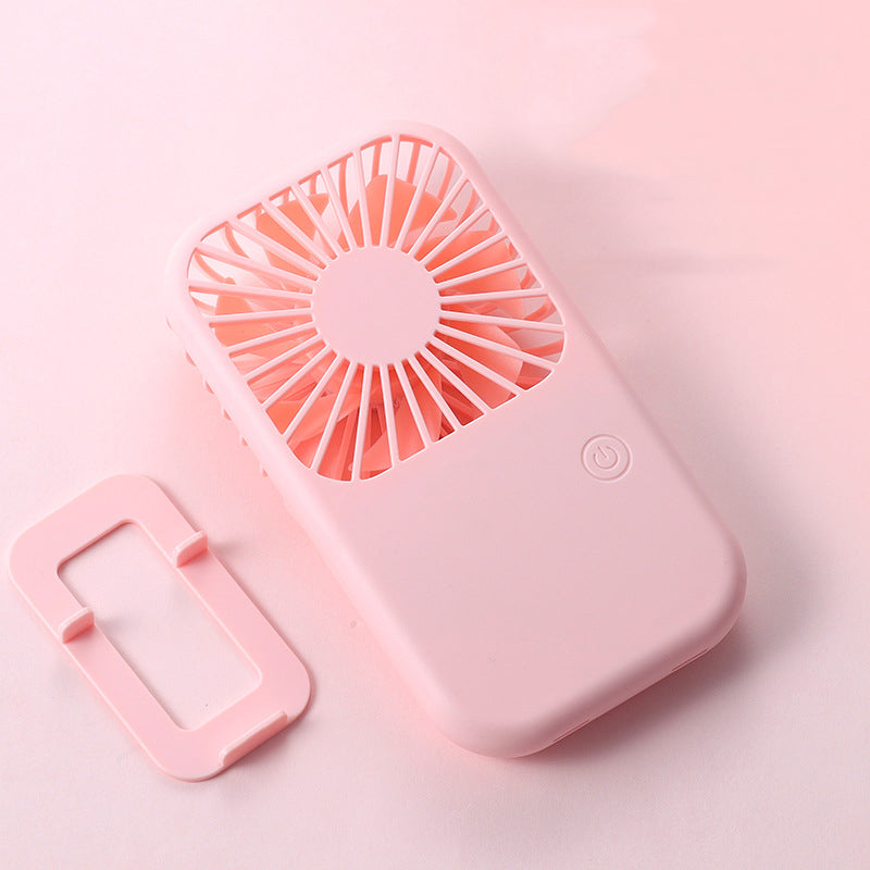 Mini Rechargeable Handheld Fan Phone Holder Adjustable Wind Speed Fan