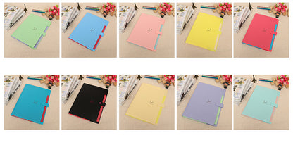 Accordion Folder W/ 5 Pockets Snap Button Closure