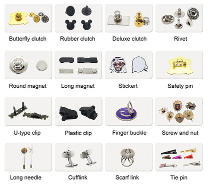 Custom Books Shaped Cute Enamel Lapel Pins Brooch Pin Badge W/Butterfly Clutch Tie Tack