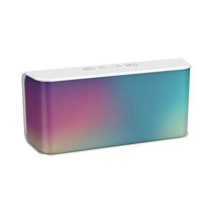 800 mAh Battery Square Portable Mini Speaker W/Sticker Printed On Front