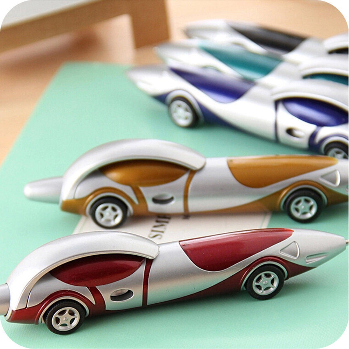 Ballpoint Pen,Funny Novelty Design Racing Car Shaped Ballpoint Pen Office Child Kid Toy Gift