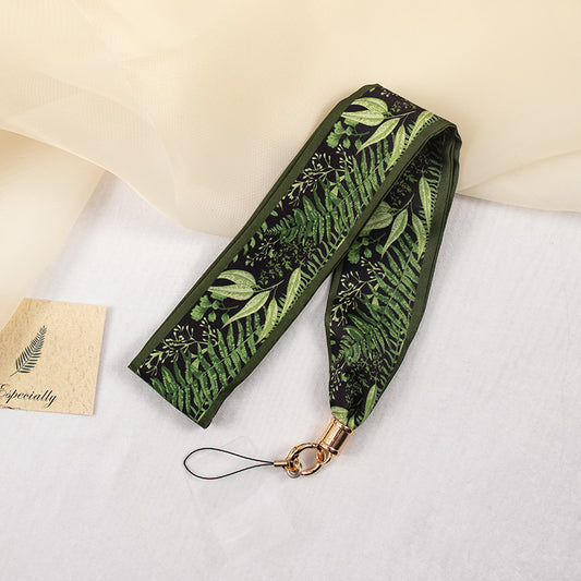 2" Full Custom Green Satin Phone Lanyard Badge Lanyard Neck Strap w/Lanyard Pad Compatible #17