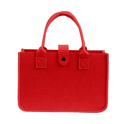 Custom Colors Felt Tote Bag With Snap Closure