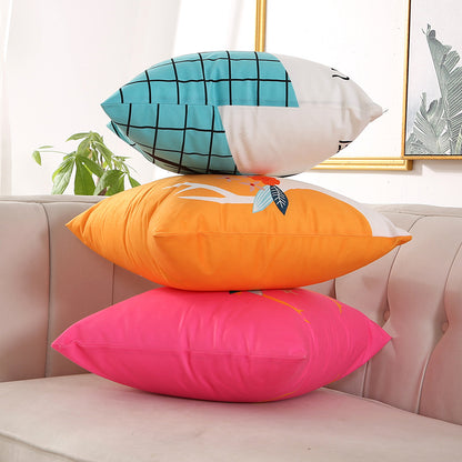 15.8 x 15.8" Premium Square Polyester Short Plush Throw Pillowcase With Hidden Zipper