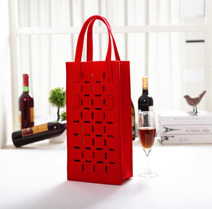 Two Bottle Felt Sleeve w/Handle
