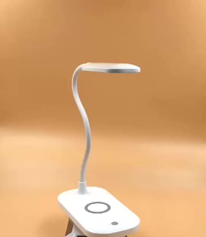 Eye Caring LED Dimmable Desk Lamp Pen Holder With Wireless Charger