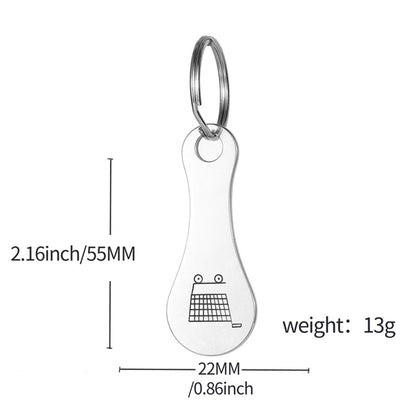 Stainless Steel Shopping Trolley Tokens Keychain