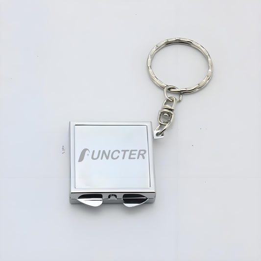 Square Shaped Keychain Style Double Sided Mirror
