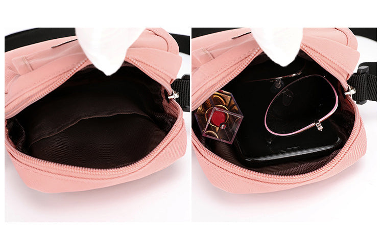 Nylon Mini Crossbody Bag Single Shoulder Bag Daily Cell Phone Purse Bag Stadium Approved Bag