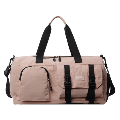 Travel Duffel Bag Sport Gym Bag Polyester Tote Bag Swimming Bag with Shoe Pouch&Wet Pocket