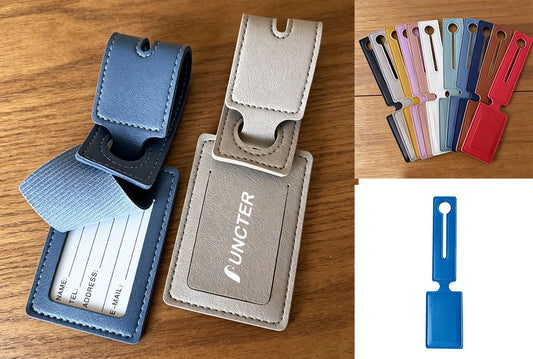 PU Leather Loop-Through Luggage Tag