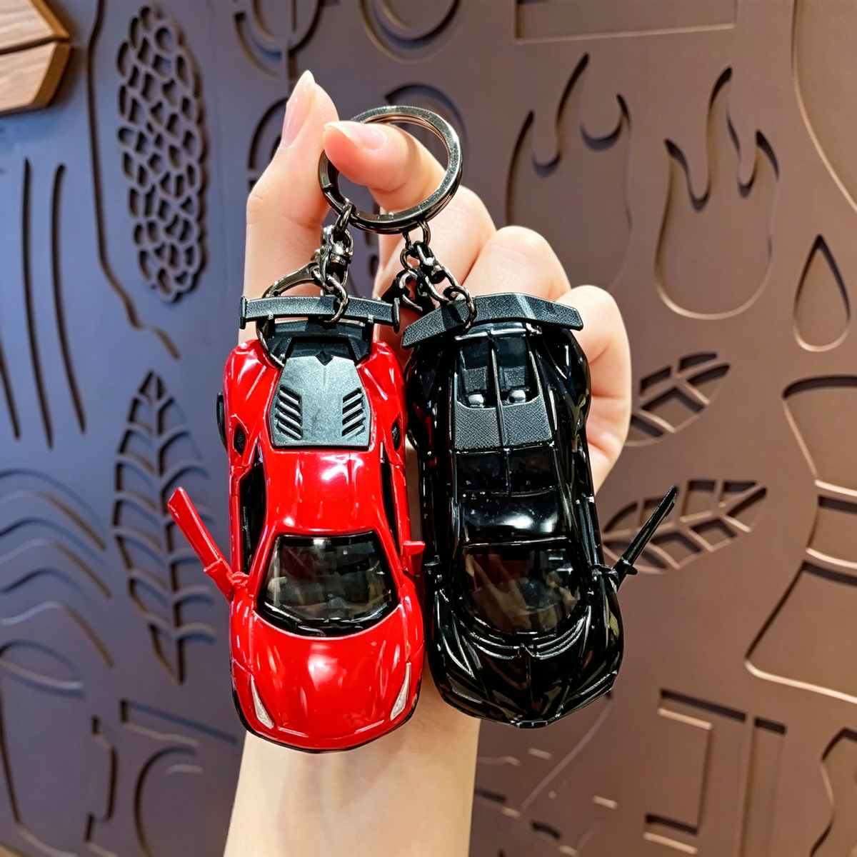 Mini Simulation Sports Car Model Keychain Classic Car Shaped Keychain