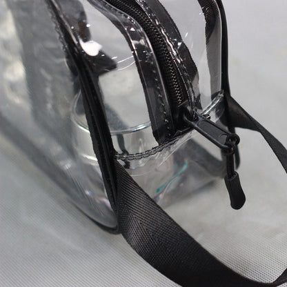 PVC Zippered Toiletry Makeup Bag Handle Bag