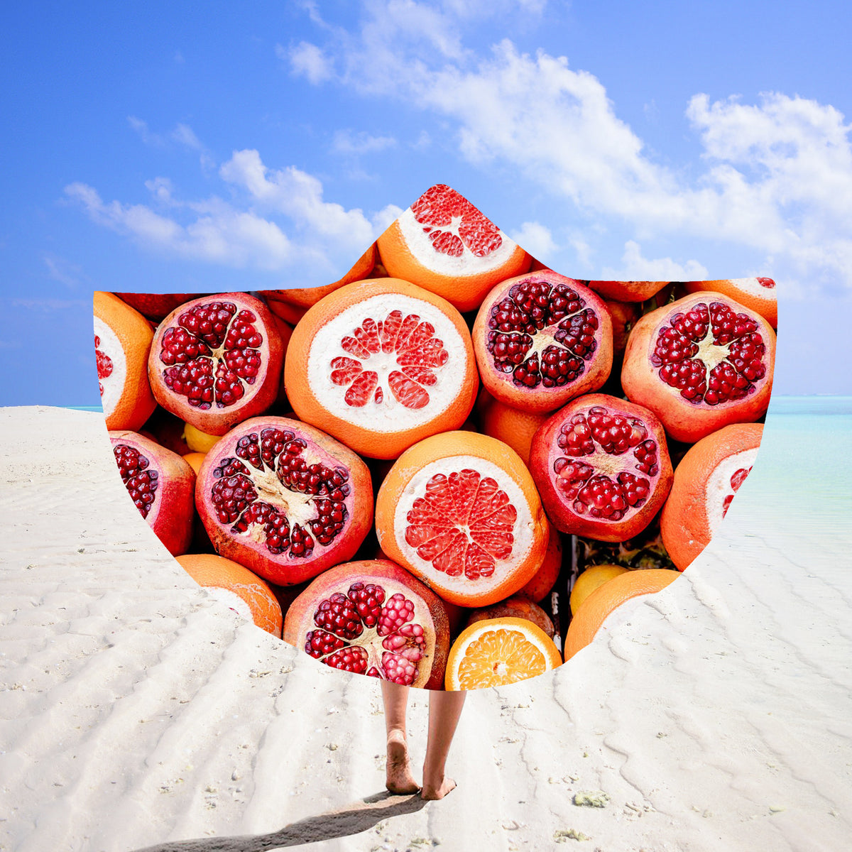 59 x 51" Custom Beach Poncho Towel Swimming Towel#9