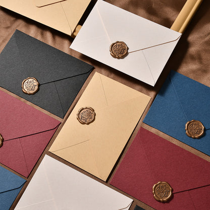 A4 Velour envelope Document Holder Bag File Folder With Wax Seal Stamp