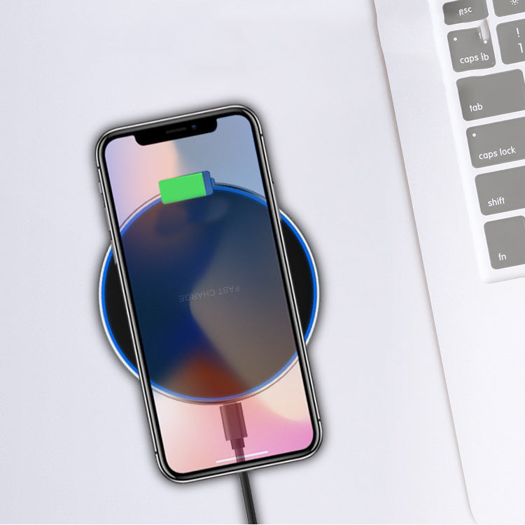 4'' Dia 15W Wireless Charger Thin Aluminum Fast Charging Pad (NO AC Adapter)