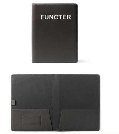 Outside Leather Inner PU Pocket Folder