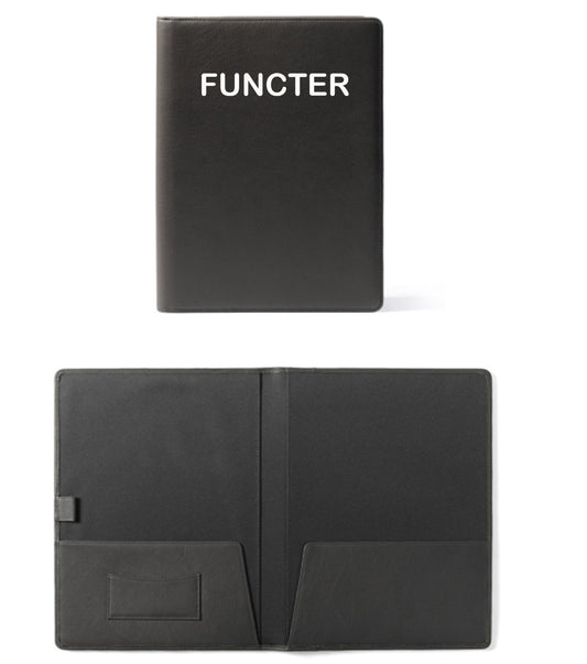 Outside Leather Inner PU Pocket Folder