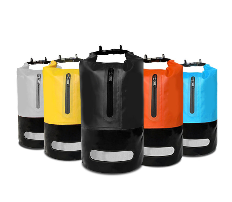 20L Foldable Waterproof Dry Bag w/Pocket & Reflective Strip