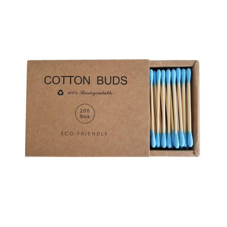 200pcs Biodegradable Bamboo Cotton Swabs Q-tip Cotton Buds(Drawer Type Package)