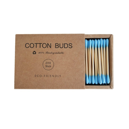 200pcs Biodegradable Bamboo Cotton Swabs Q-tip Cotton Buds(Drawer Type Package)