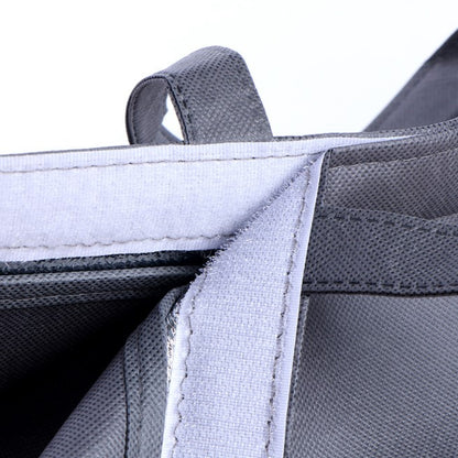 Insulated Lunch Bag with Inner Pocket Printed Canvas Fabric Reusable Cooler Tote Box(28*28*36cm)