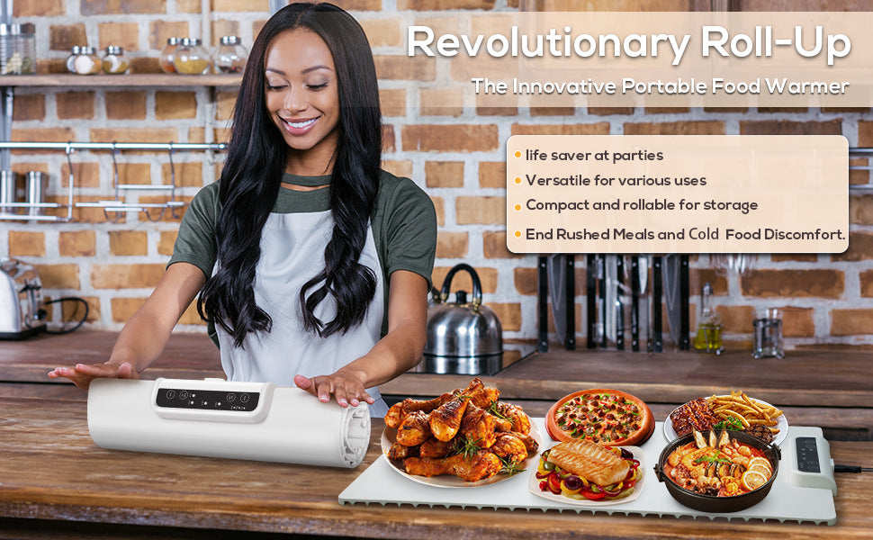 Warming Mat for Food, Electric Silicone Food Warmer Heating Mat