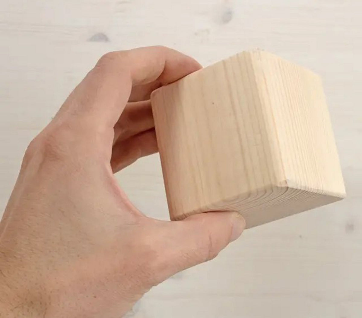 2.75" Pine Wooden Square Block Wood Blank Cube