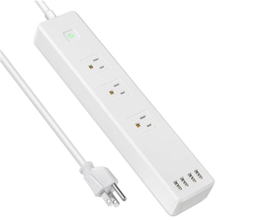 3 Outlet Power Strip In 1.8 Meters Wired Long With 4 USB Port