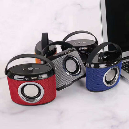 Portable Stereo Fabric Surface Wireless Speaker w/Handle