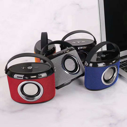 Portable Stereo Fabric Surface Wireless Speaker w/Handle