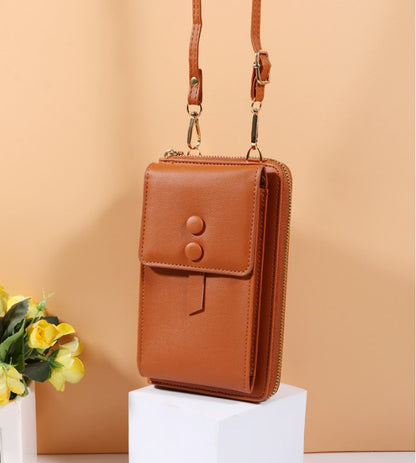 PU Leather Cell Phone Purse Bag Small Crossbody Bag Mini Messenger Bag Wallet Bag Shoulder Handbag