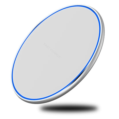 4'' Dia 10W Wireless Charger Thin Aluminum Fast Charging Pad (NO AC Adapter)