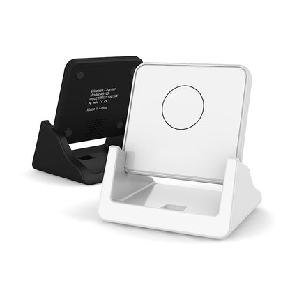 15W Square Wireless Charger Fast Charging Pad W/Phone Stand (NO AC Adapter)
