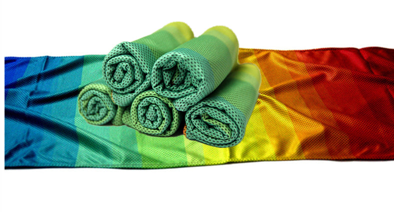 Rainbow Glacial Cooling Towel (32" x 12")