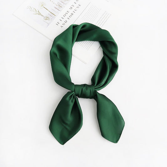 28" x 28" Dark Green Square Scarf Neck Scarves Kerchief Neckerchief Handbags Wrap Scarf #60