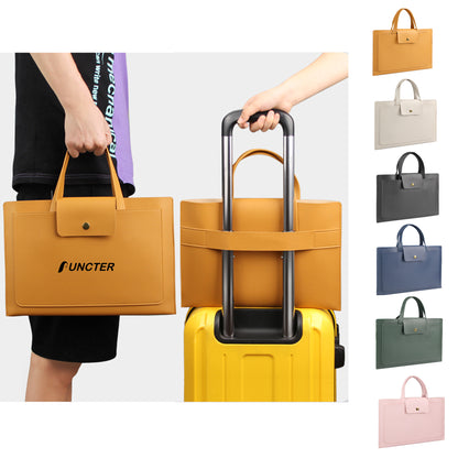 PU Leather 15.6" Laptop Bag Laptop Sleeve With Carrying Handle For Men And Women