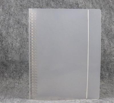 A4 Clear Hard Cover Round Ring Binders 30-Ring Binder Document Folder W/ Elastic Band