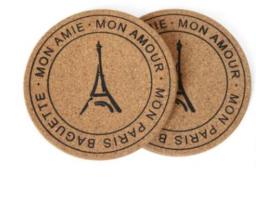 Custom Soft Round Wooden Cork Coaster