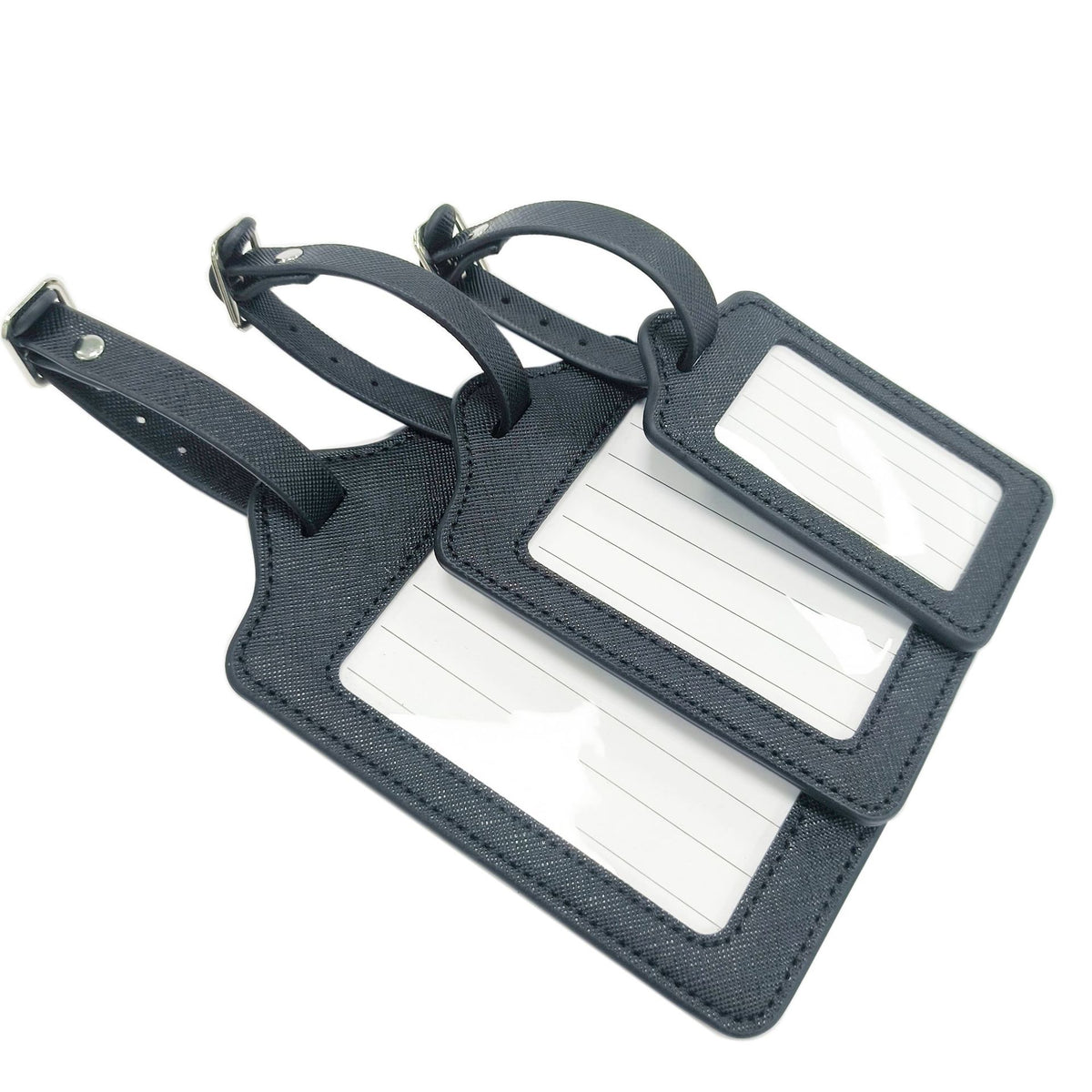 Rectangular Shape PU Leather Luggage Tag (Size M)