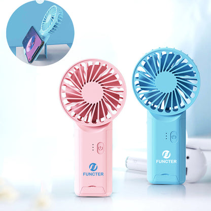 Mini Fan USB Rechargeable Portable Fan with Phone Stand