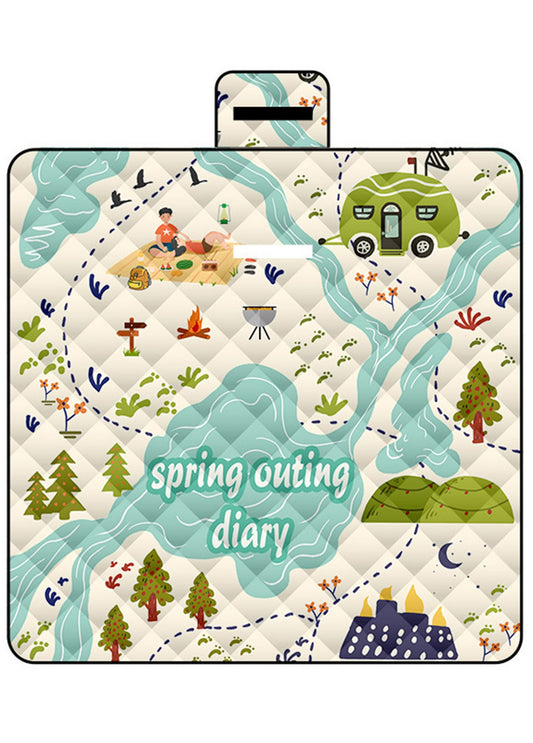 78.7 x78.7" Ultrasonic Picnic Mat Full Pattern Sublimation Printing Camping Ground Sheet