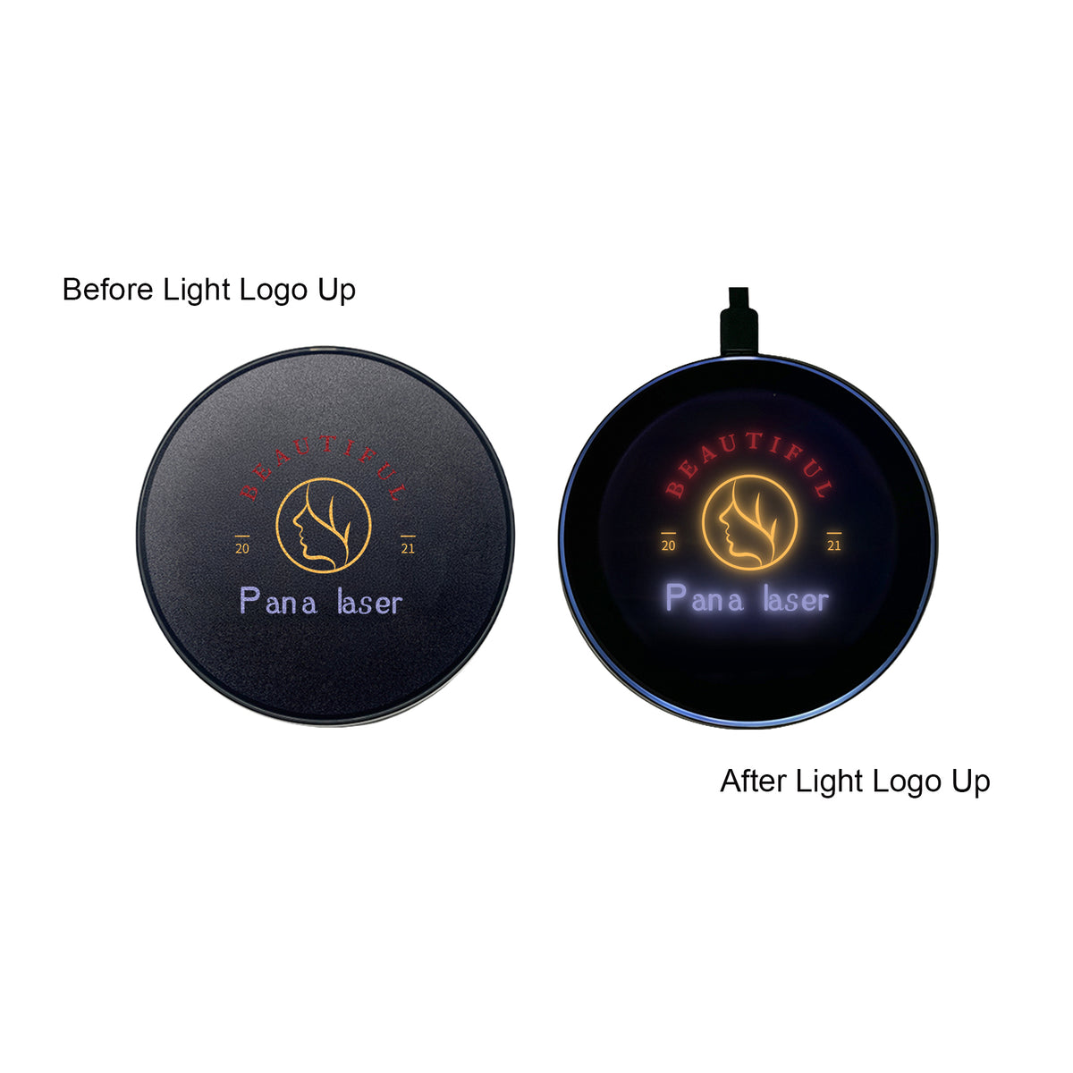 Full Color Flashing LED Light Up Wireless Charger