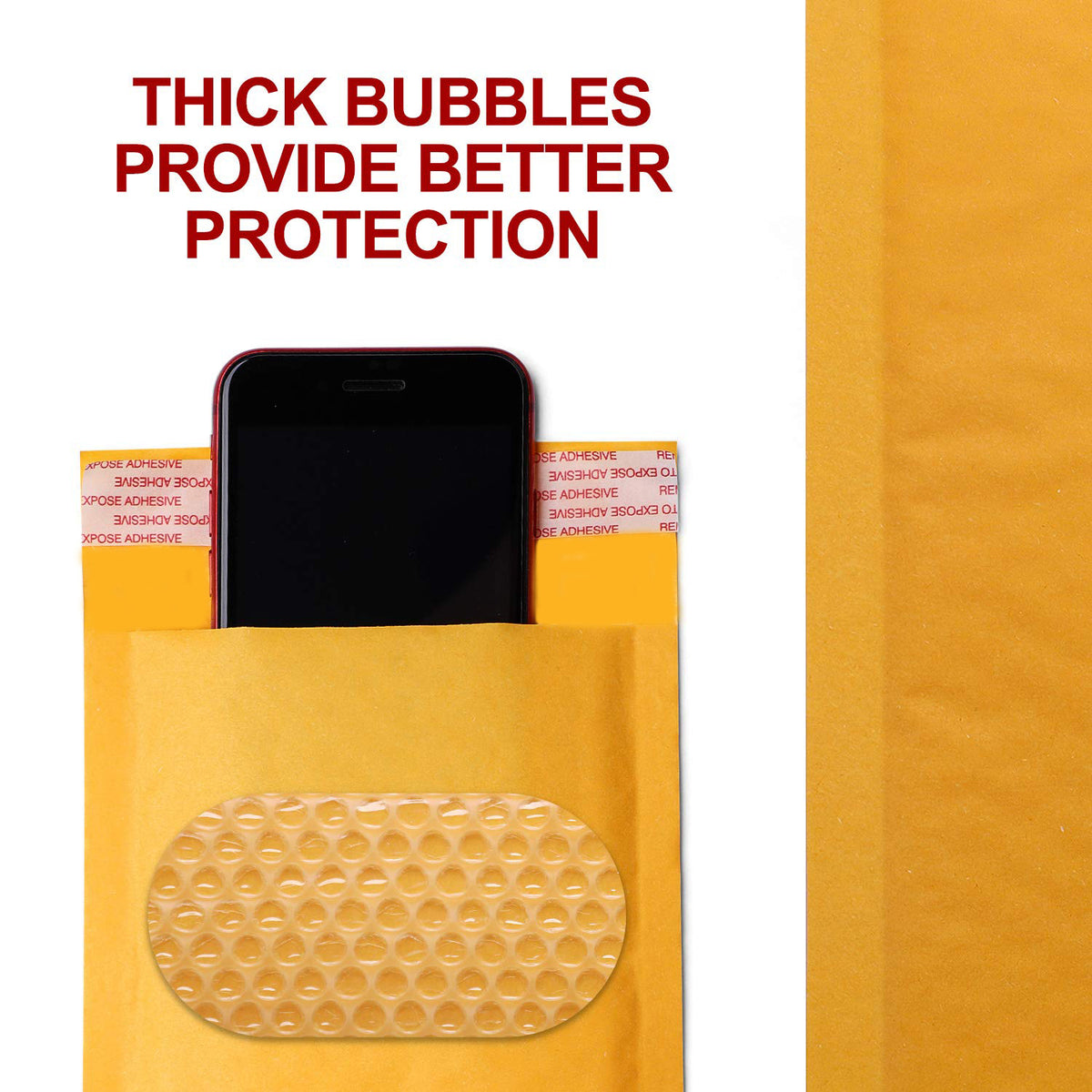 5.1 x 5.1" Kraft Bubble Mailer Self Seal Padded Envelopes for Shipping/ Packaging/ Mailing