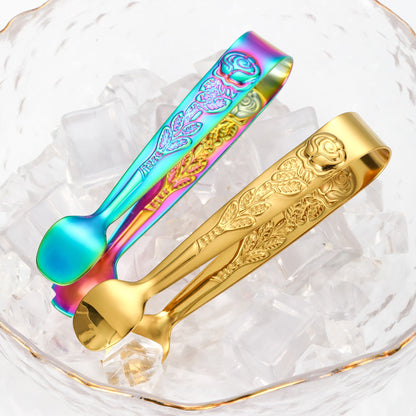 4.1" L Stainless Steel Mini Serving Tongs Ice Clip