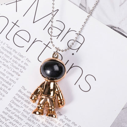 Titanium Steel The Universe Dream Astronaut Pendant Necklace